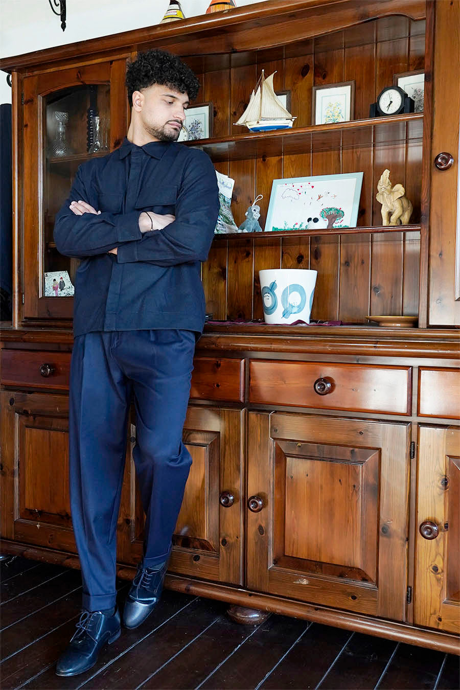 Pantalone sartoriale in Tasmania Blu