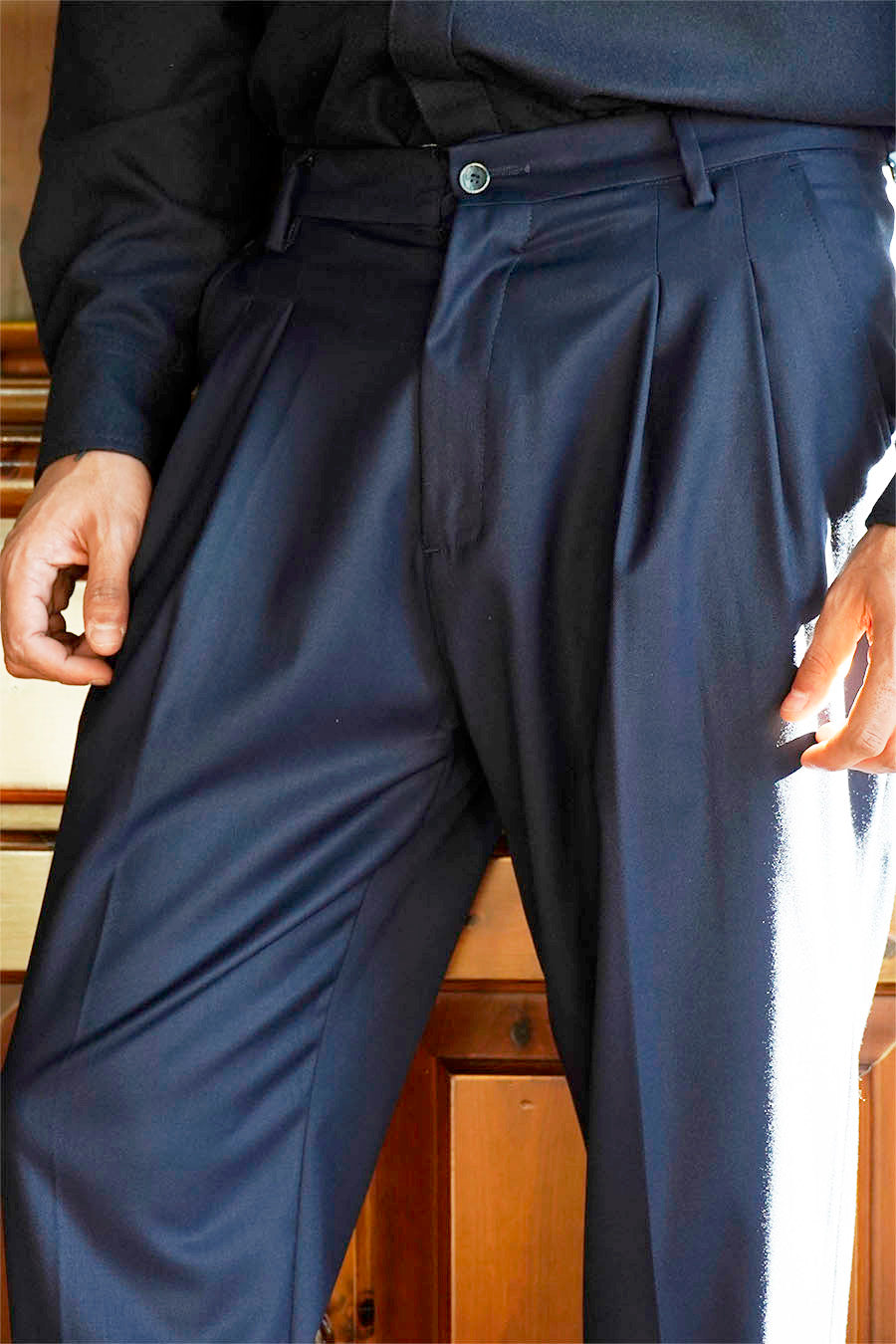 Pantalone sartoriale in Tasmania Blu